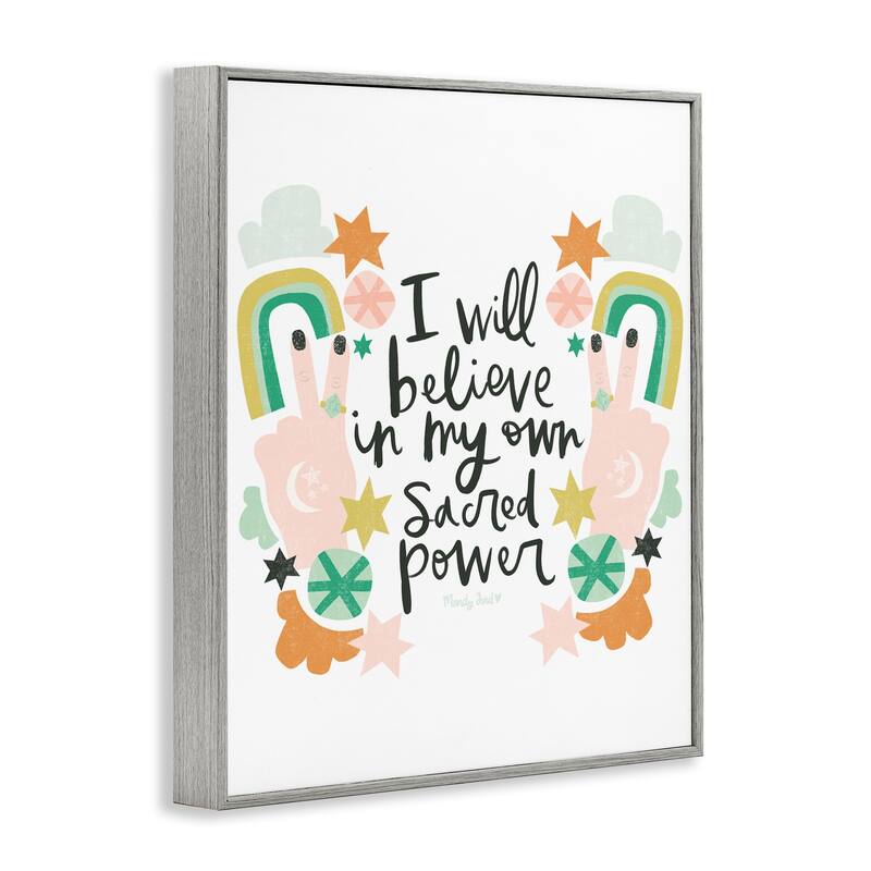 Stupell Empowering Sacred Power Sentiment Framed Giclee Art Design By Mandy Ford Art + Illustration