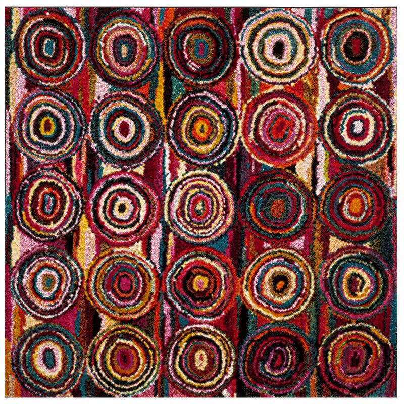 SAFAVIEH Aruba Byeong Boho Abstract Rug - 6'7" Square - Multi