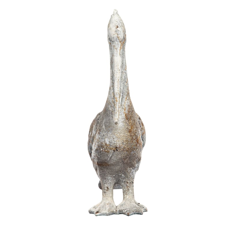 Resin Pelican with Distressed White Finish