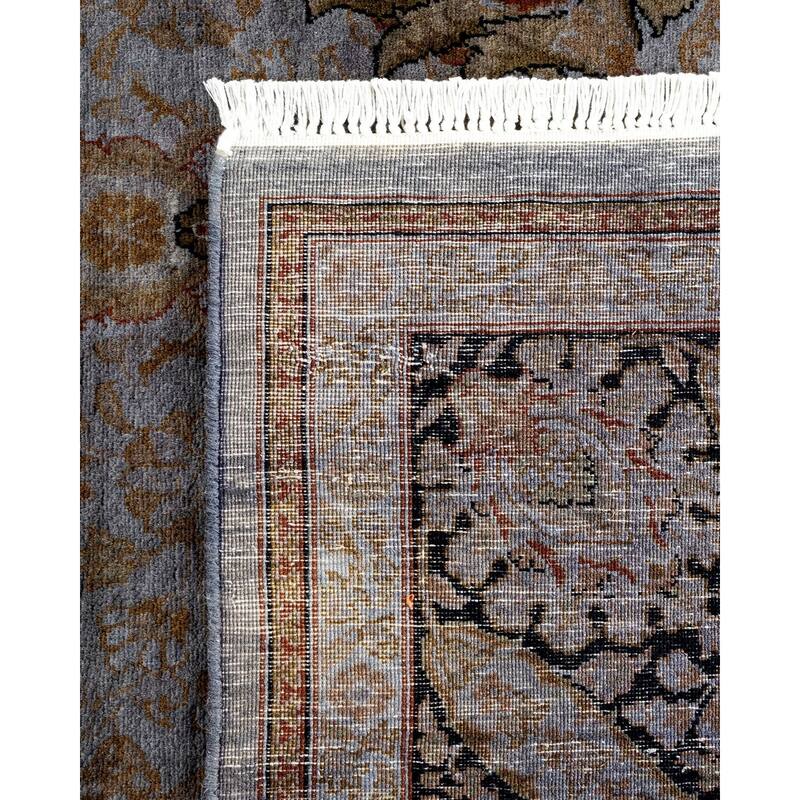 Overton Hand Knotted Wool Vintage Inspired Modern Contemporary Overdyed Gray Area Rug - 6' 2" x 9' 4"