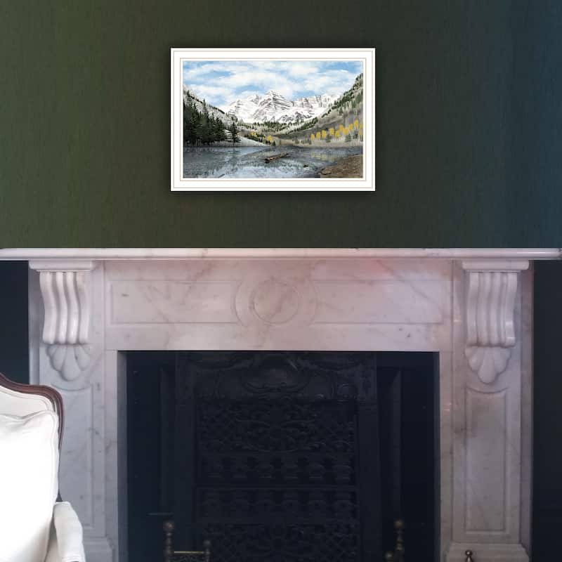 Framed Wall Art - The Maroon Bells, White Frame