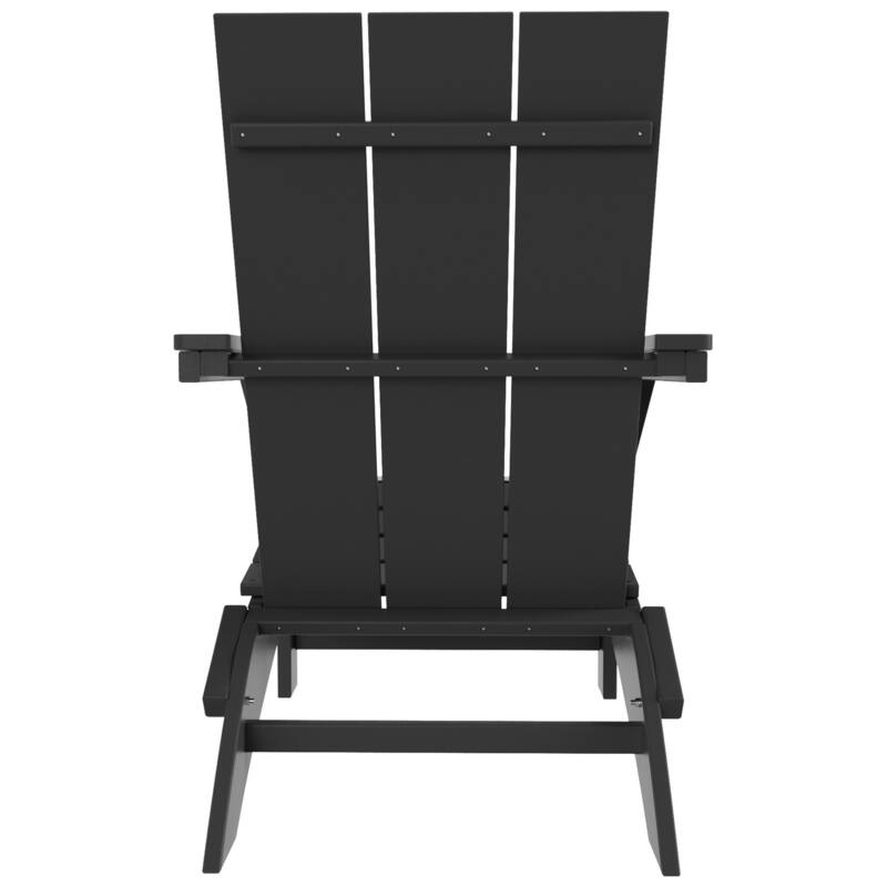 Polytrends Shoreside Modern Poly Folding Eco-Friendly All Weather Adirondack Chair (Set of 4)