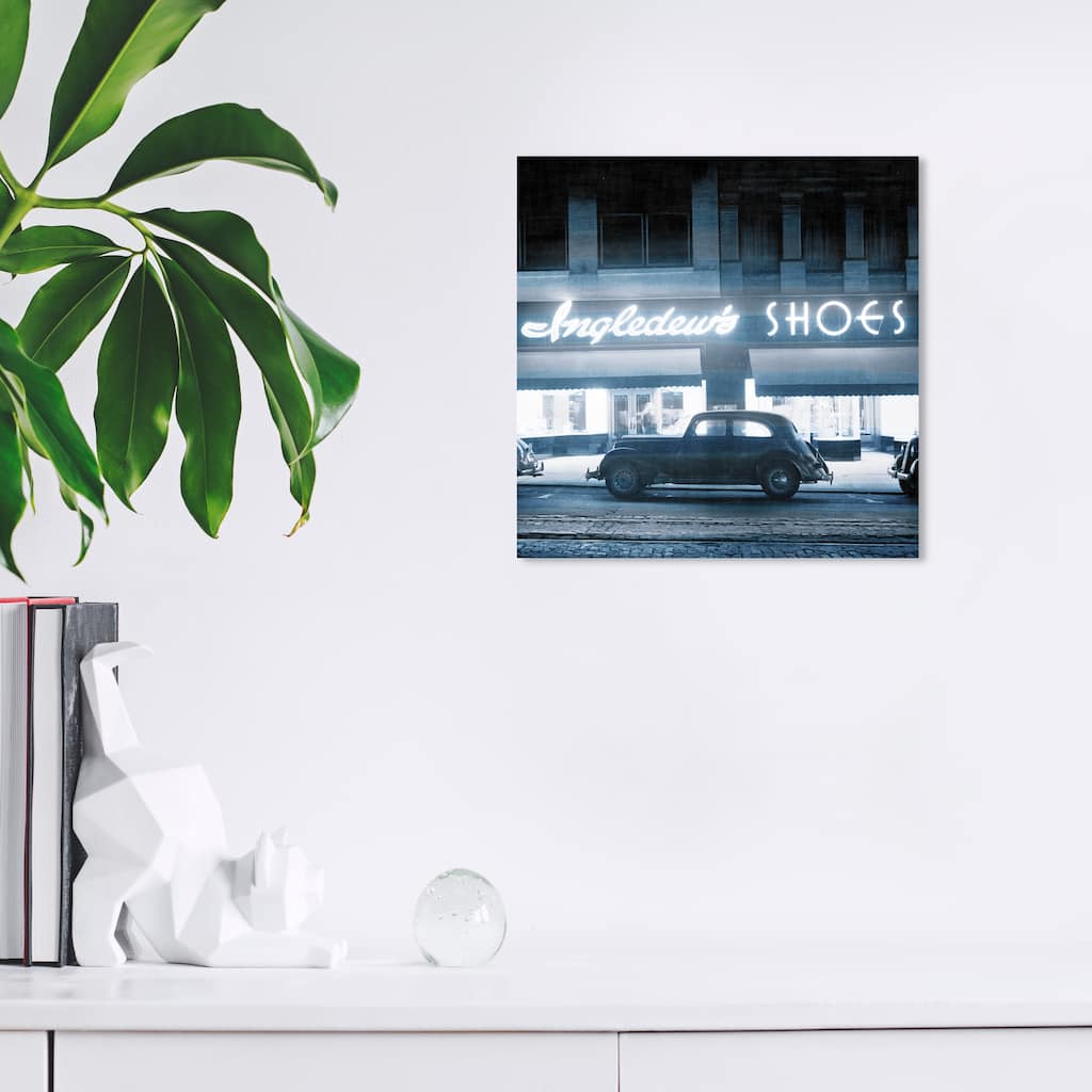 Wynwood Studio Canvas Transportation Old Shoes Blue and Modern & Contemporary Wall Art Canvas Print