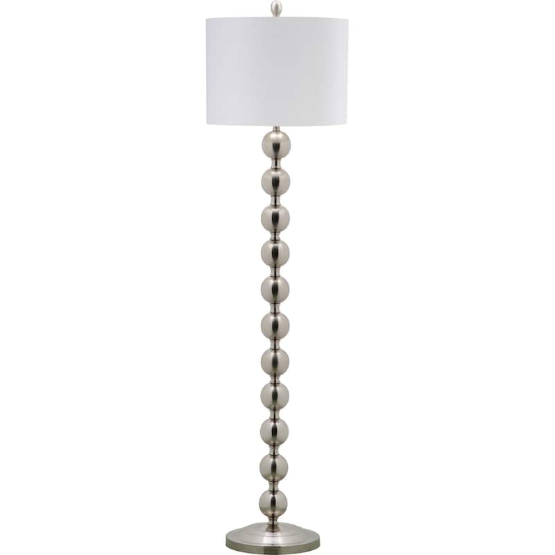 SAFAVIEH Lighting 59-inch Reflections Stacked Ball Nickel Floor Lamp - 15"x15"x58.5"
