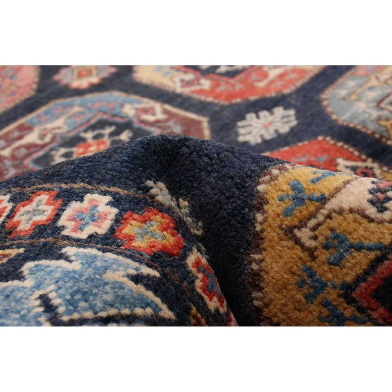 ECARPETGALLERY Hand-knotted Uzbek Ghazni Navy Wool Rug - 3'10 x 5'10