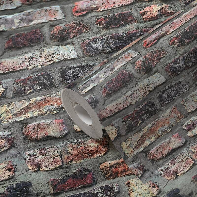 Galerie Wallcoverings Bricks and More Collection Brickshire Residents Matte Finish Vinyl on Non-woven Wallpaper Roll