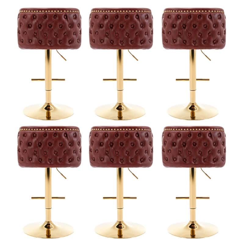 Upholstered Swivel Counter Bar Stools Set of 4