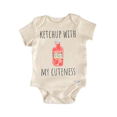 Ketchup Sauce Bbq Barbeque Burger - Baby Boy Girl Clothes Infant Bodysuit Funny Cute