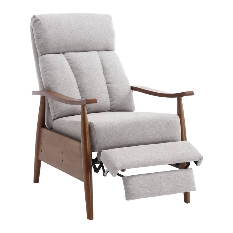 Modern 26.38" Upholstered Adjustable Chaise Lounge Chair with Wood Frame for Living Room