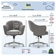 preview thumbnail 17 of 25, Serta Valetta Home Office Chair, Home Desk Chair with Memory Foam Padding, Chrome-Finished Stainless-Steel Base,
