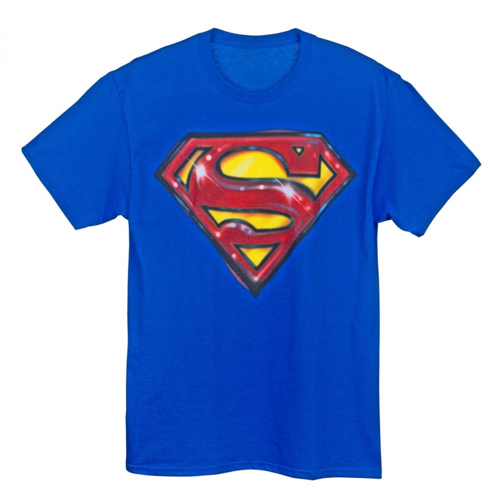 Dc Comics Superman 80S Airbrush Stylized Logo TShirt