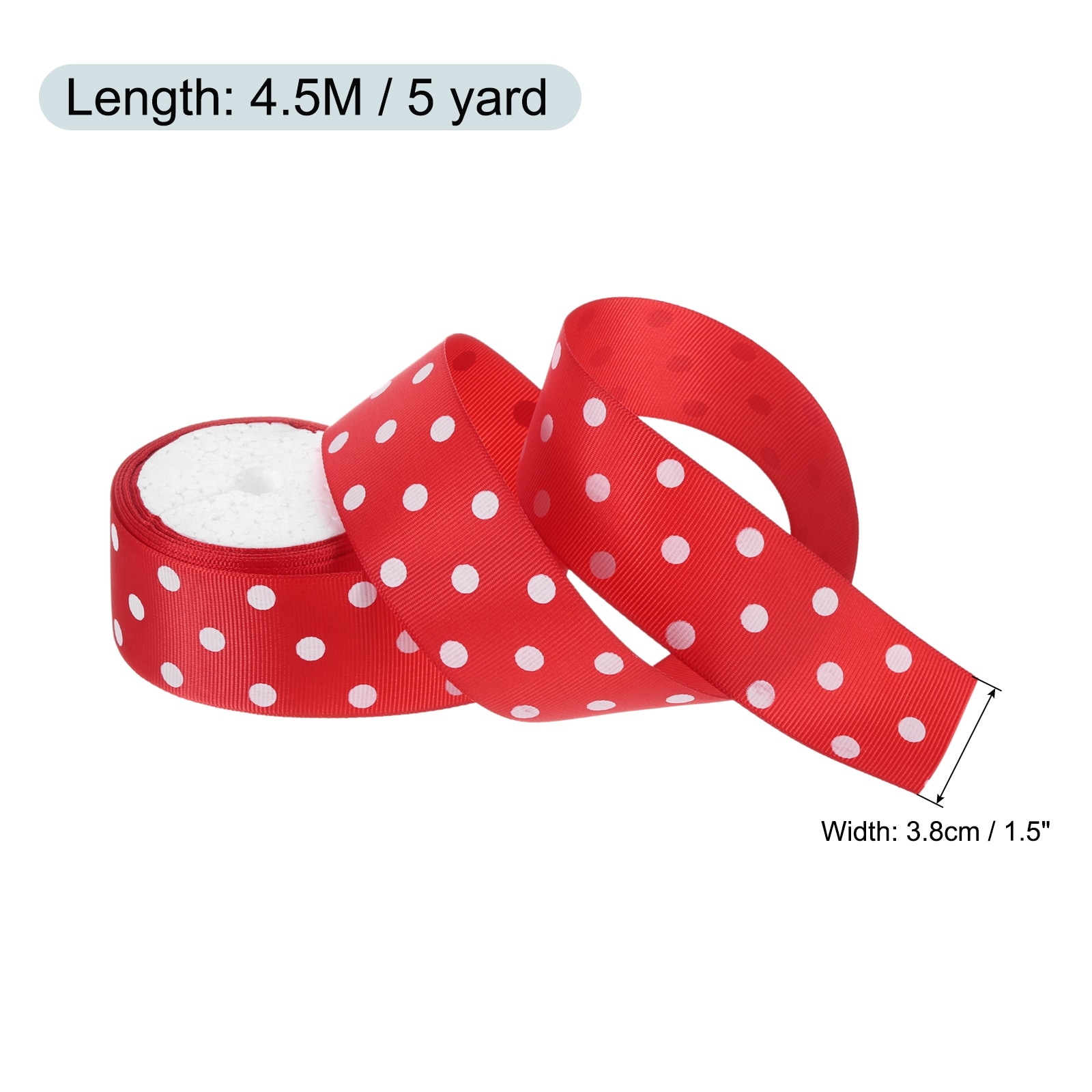 Grosgrain Ribbons with Dots Ribbon Bow Decoration