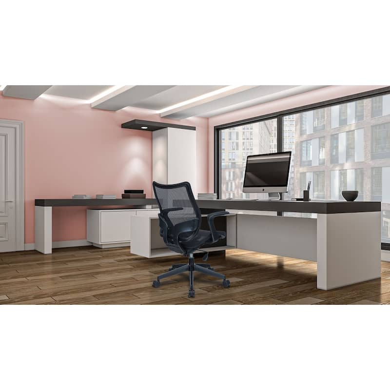 Sharper Image Mesh & Carbon Fiber Task Chair, Adjustable Height
