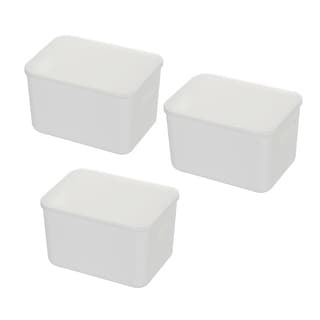 White Modular Storage Bin with Lid, 4L, Sold by at Home