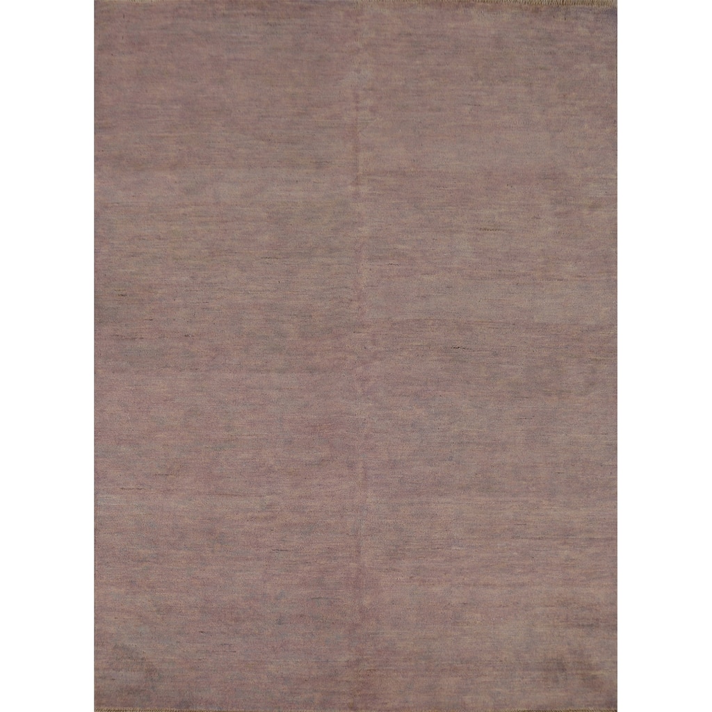 Brown Gray Gabbeh Oriental Area Rug Hand-Knotted Wool Carpet - 4'11" x 6'6"