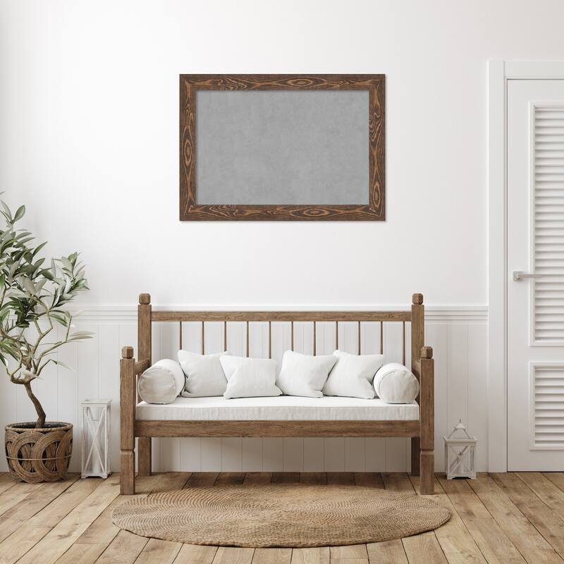Amanti Art Bridge Brown Framed Magnetic Board