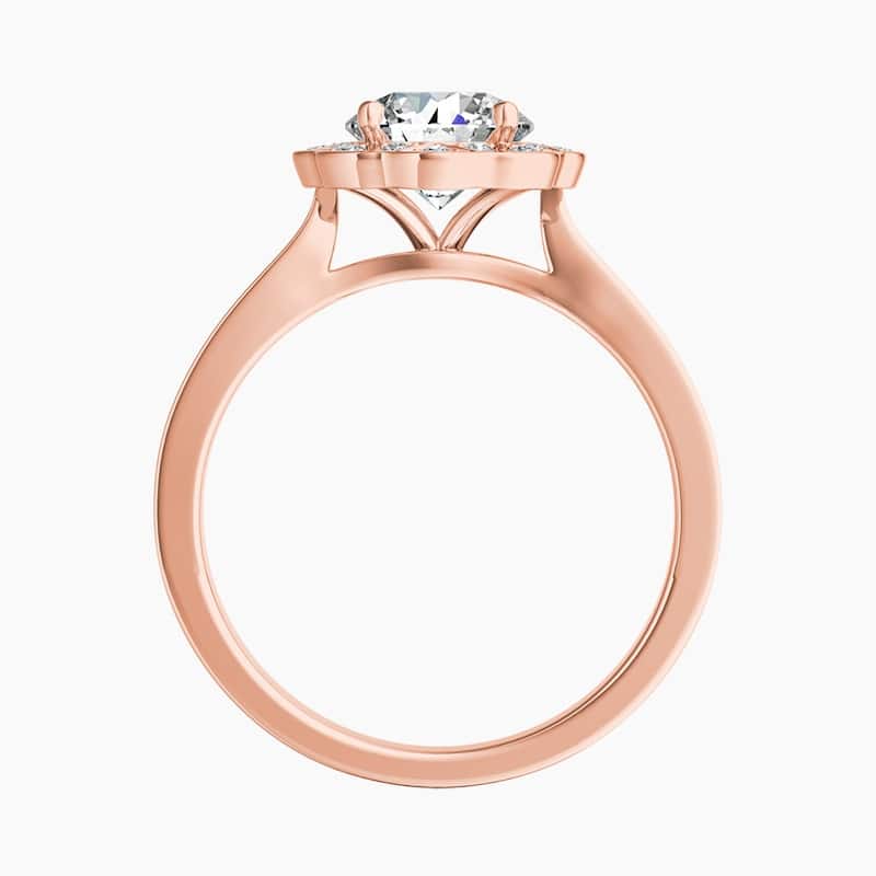 Auriya 14k Gold Round Lab Grown Art Deco Halo Engagement Ring 1.00 to 5.00 ct. tw. (F-G, VS)