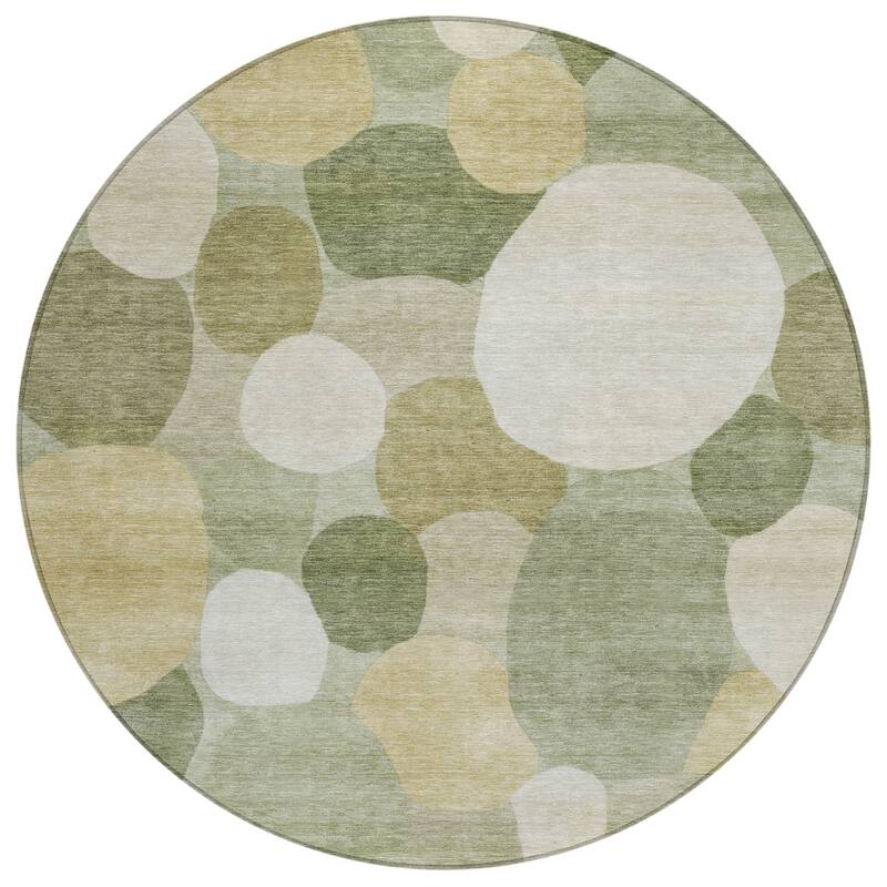 Machine Washable Indoor/ Outdoor Modern Circy Chantille Rug
