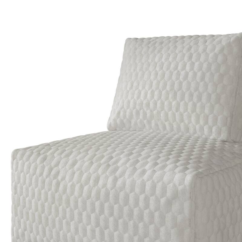 Clayfell Amos Velvet Accent Chair for Living Room - Removable Cover, High-Density Foam & Silent Footrest