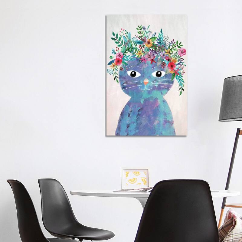 iCanvas "Flower Cat II" by Mia Charro Canvas Print - 40x26x1.5