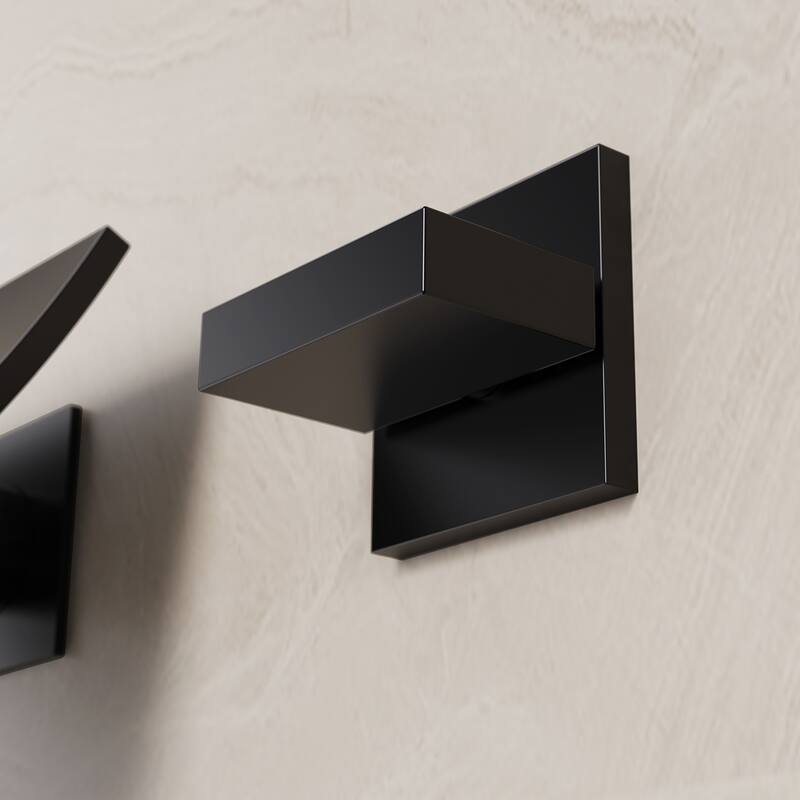 Wall-Mounted Waterfall Bathtub Faucet – Ultra-Thin Stainless Steel Spout with Dual Handle Control