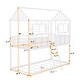preview thumbnail 14 of 16, Chic Barnyard Rich Rural Life Style Twin over Twin Size Metal Low Bunk Beds with Roof and Fence-shaped Guardrail