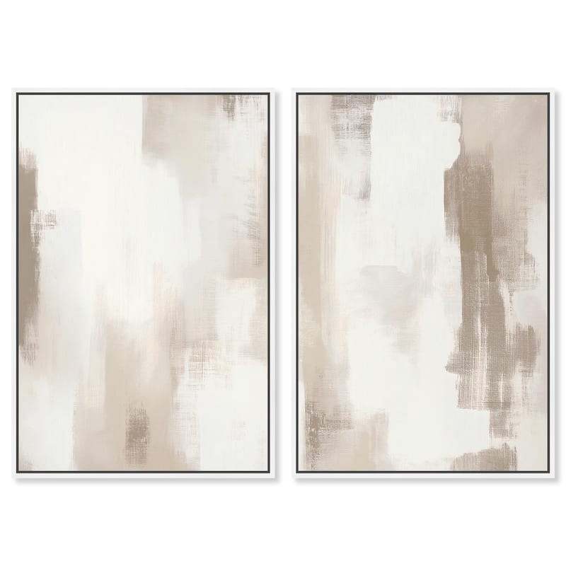 Winter Mist II Canvas Set of 2 by Art Remedy - 30" x 45" - White