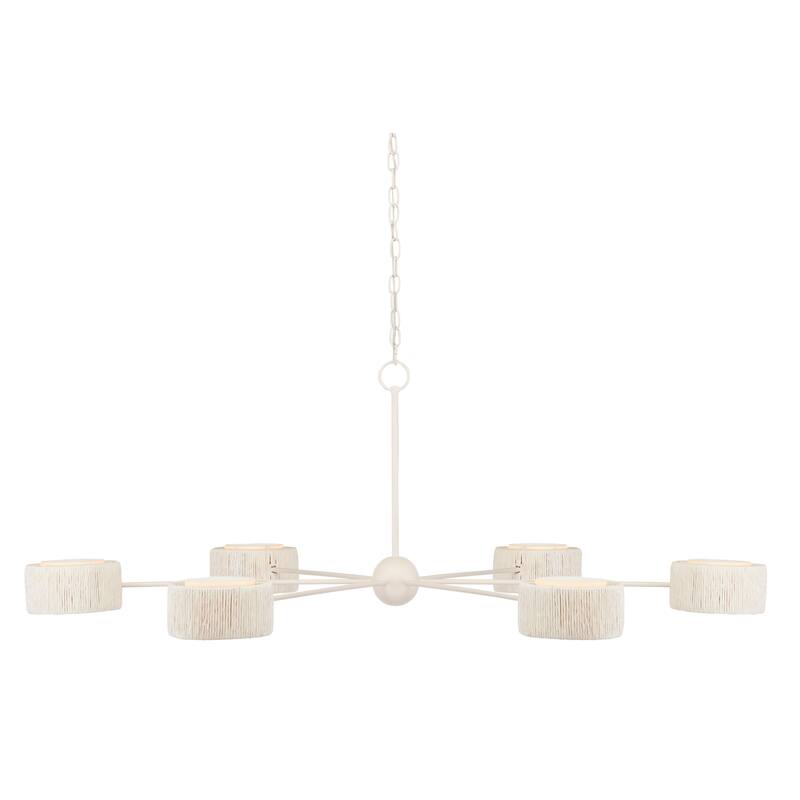Currey & Company Monreale Chandelier - 18"h x 54"w x 54"d - 18"h x 54"w x 54"d - White