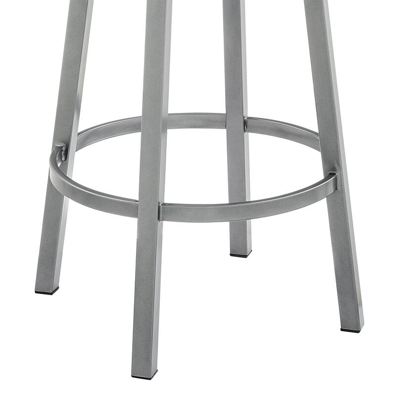 Dalza Faux Leather and Metal 360 Swivel Bar or Counter Stool
