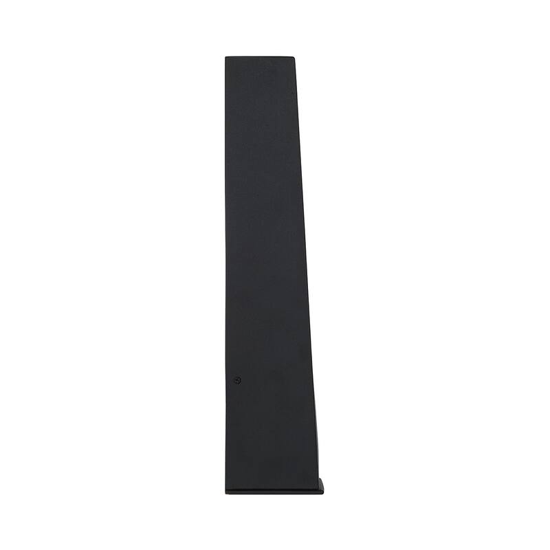 Integrated LED Outdoor Night Sky Friendly Enclosed Rectangular Wall Lantern in Black