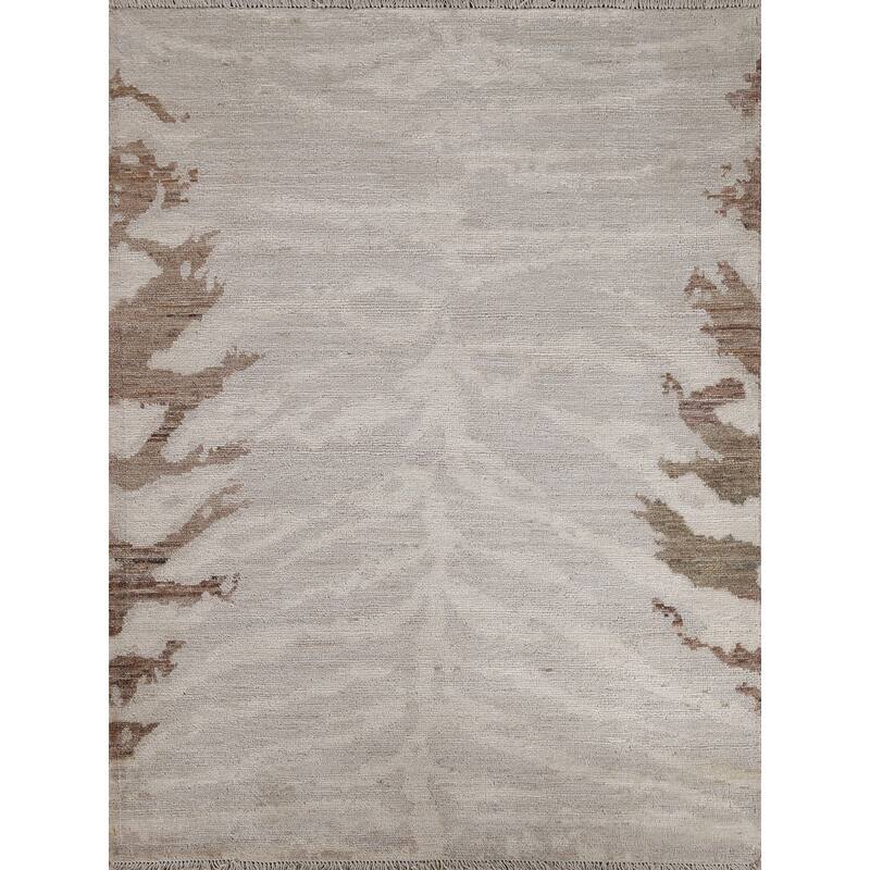 Abstract Turkish Oriental Home Decor Area Rug Hand-knotted Wool Carpet - 3'11" x 4'9"