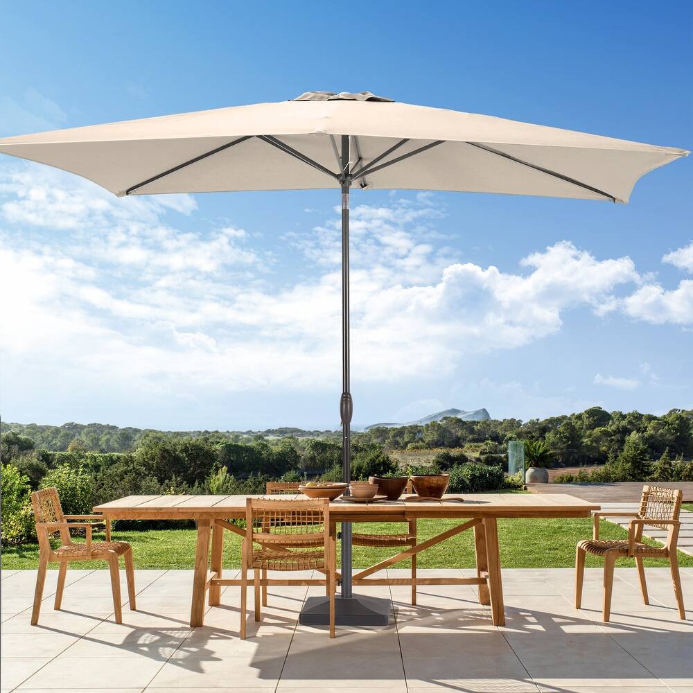 BONOSUKI 6x9FT Patio Market Umbrellas Table Umbrella with Tilt Button