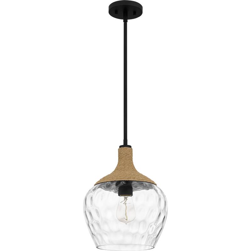 Quoizel Piccolo Pendant 1-Light in Matte Black - Matte Black