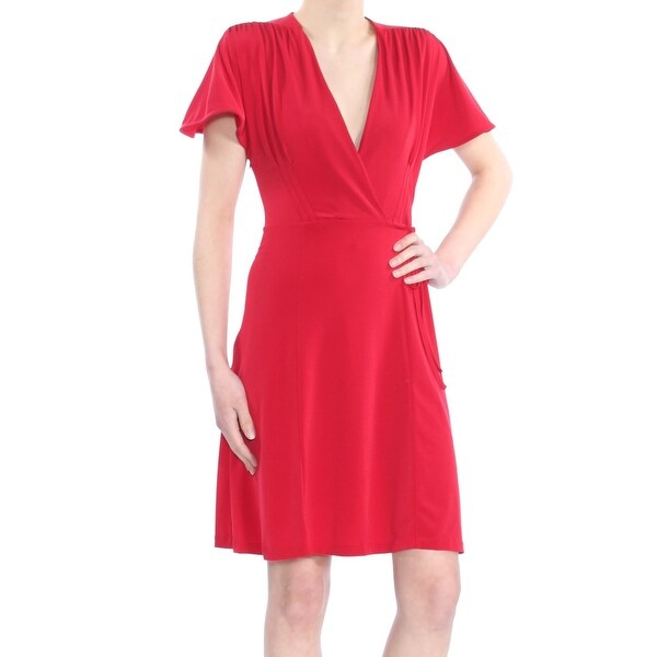 french connection red wrap dress