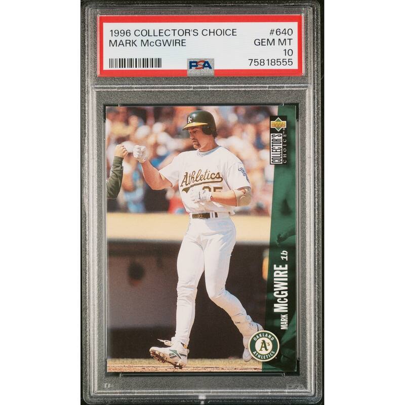 Mark McGwire 1996 Collectors Choice Baseball Card #640 Graded PSA 10 - 8'6" x 11'6"