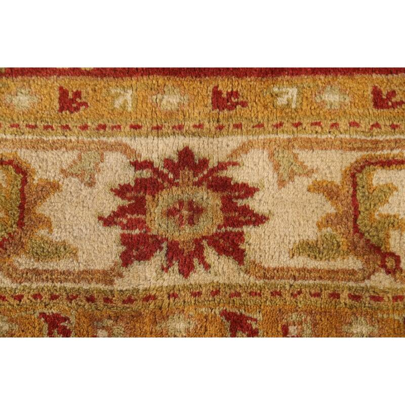 All-Over Agra Indian Area Rug Handmade Wool Carpet - 6'0"x 9'2"