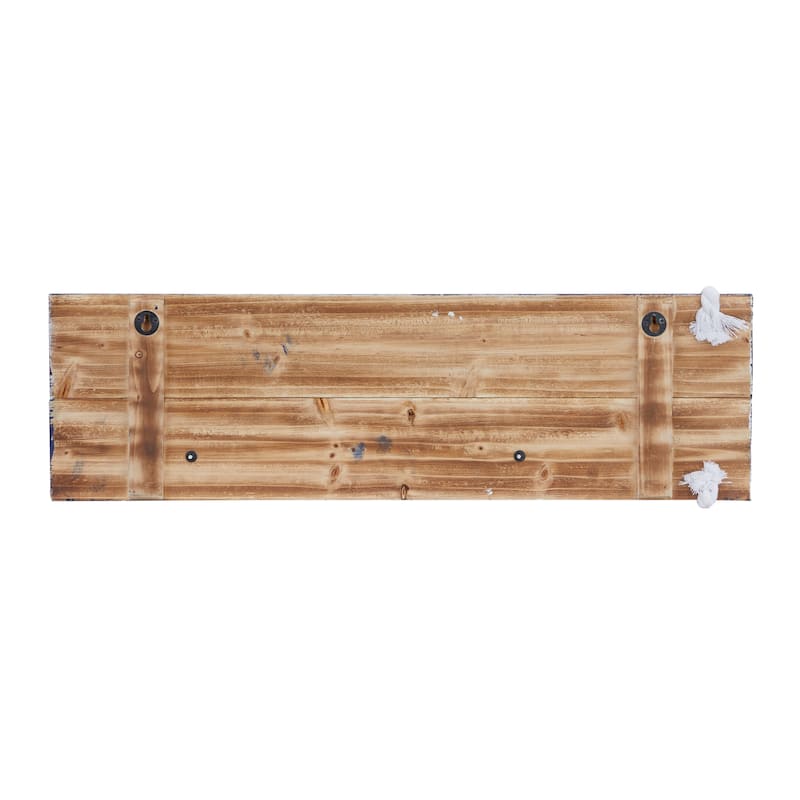 Blue Wood Beach Sign Wall Decor