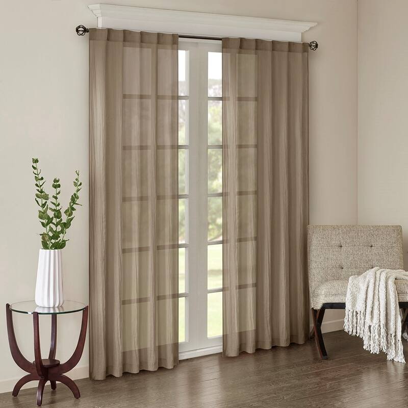 Solid Crushed Curtain Panel