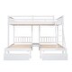 preview thumbnail 12 of 38, Full over Twin & Twin Triple Bunk Bed with Storage Drawers