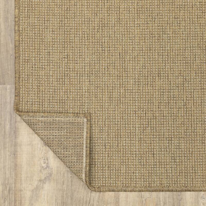 Style Haven Veranda Solid Tan Indoor-Outdoor Area Rug