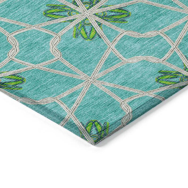 Machine Washable Indoor/ Outdoor Chantille Contempoary Whimsy Rug