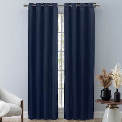 Porch & Den Peete Grasscloth Grommet Curtain Panel