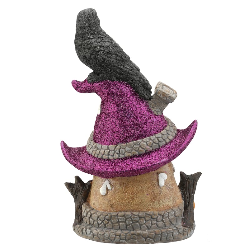 National Tree Company Halloween Pre-Lit Haunted Mushroom House Decoration, LED Lights, 10 Inches - 10 in