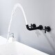preview thumbnail 2 of 9, BATHLET Wall Mount Double Knob Handle Bathroom Sink Faucet