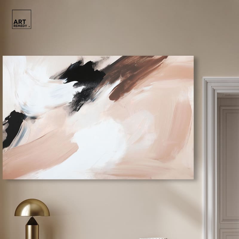 Swirls of Cream II Canvas by Art Remedy, Gallery Wrapped