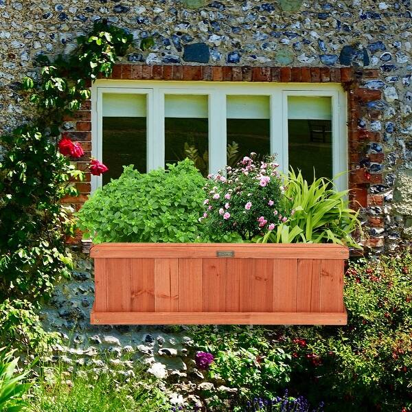 Shop 28 36 40 Inch Wooden Flower Planter Box Garden Yard