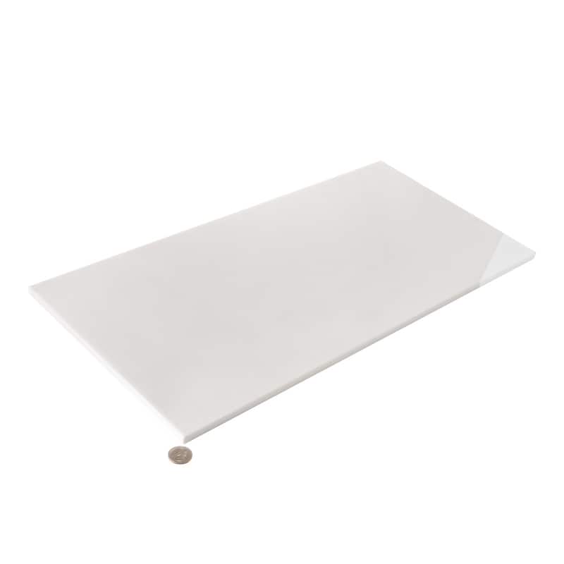 Apollo tile 12 x 24 Grandis Polished White Thassos Marble Tile (10 sq ft/case) - 5 Pack