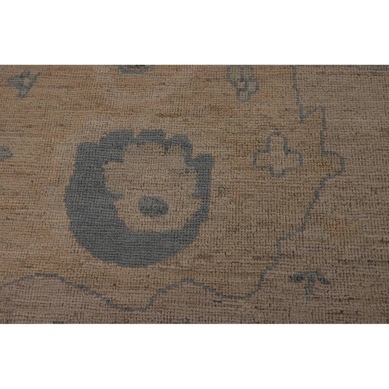Oushak Turkish Rug Handmade Vegetable Dye Transitional Wool Carpet - 9'2"x 11'8"