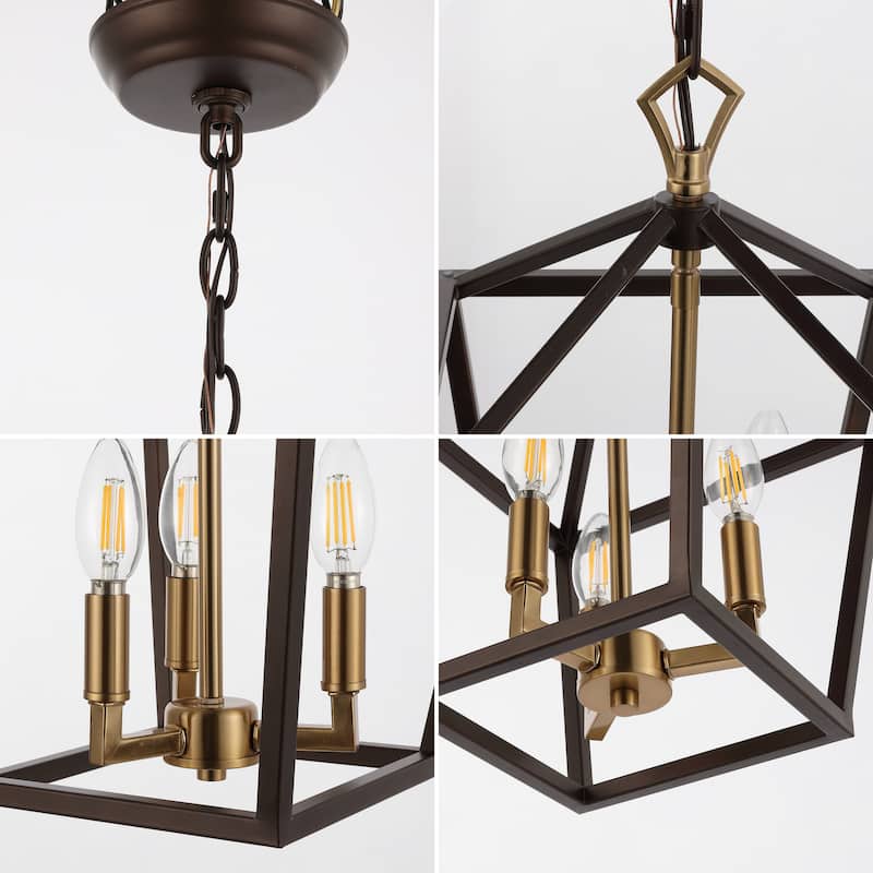 Marion Lantern Metal LED Pendant, by JONATHAN Y