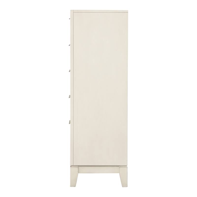 Furniture of America Irwin Antique White Solid Wood 5-Drawer Chest